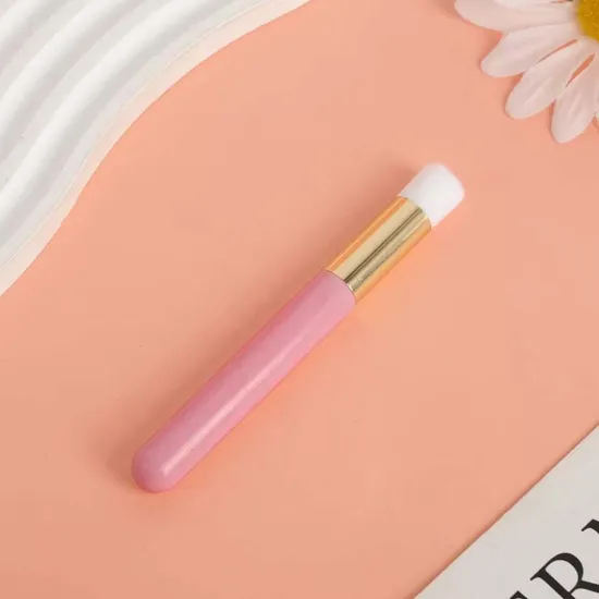 Private Label Eco Friendly Bamboo Wood Makeup Brushes Flat Top Soft Eyelash Extension Foaming Cleaning Brush for Eyelash