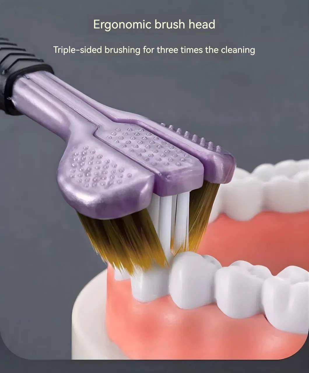 360&deg; Clean 3D Multi-Angle Toothbrush - Deep Plaque Removal for Back Teeth &amp; Braces Dentist Tested (2-Pack)