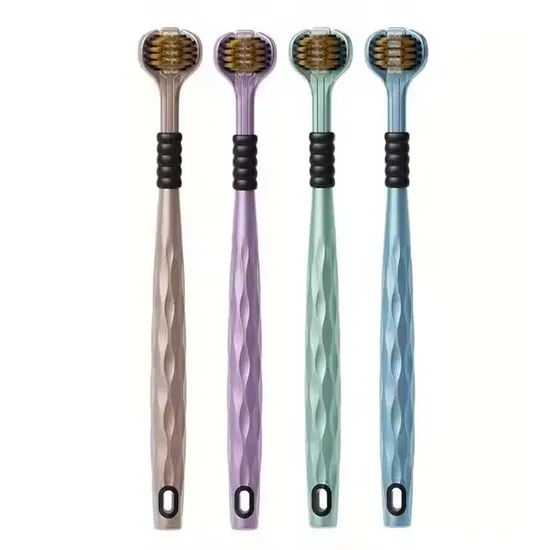 360rotating Toothbrush Soft Bristles New Wrapped Three-Sided 3D Soft Bristle Toothbrush 3 Sided Autism Toothbrush