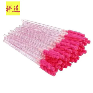 50 PCS Makeup Brushes Disposable Crystal Eyebrow Brush Diamond Handle Mascara Wand Applicator Eye Lashes Eyelash Extension Tools