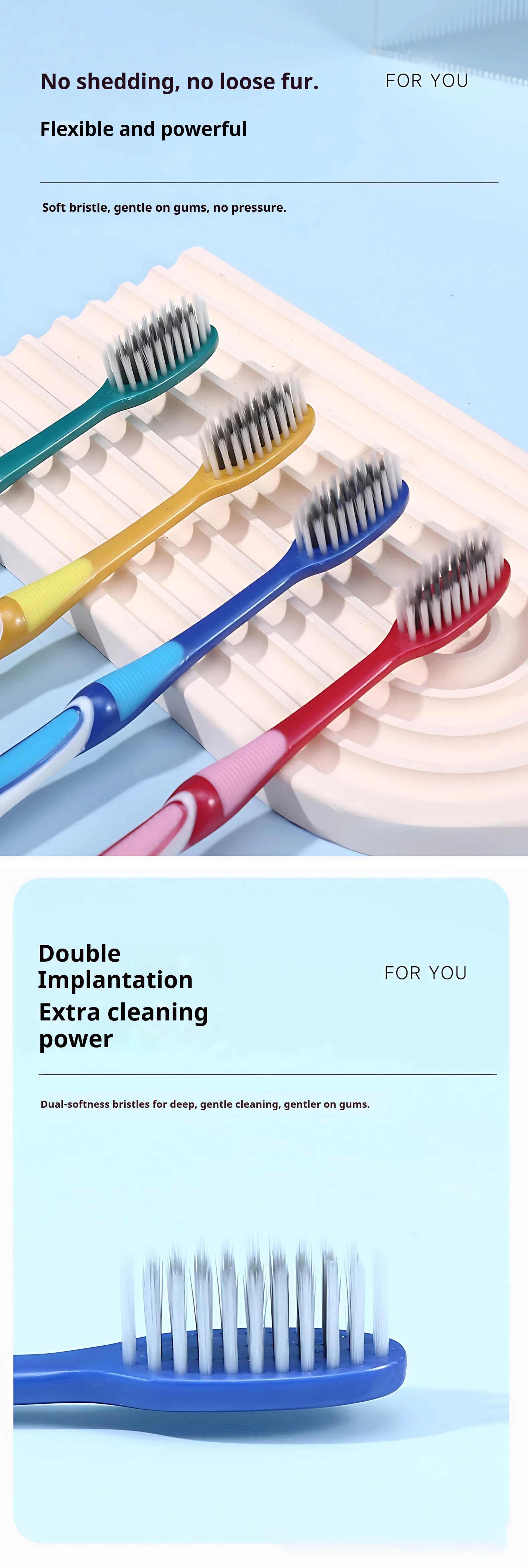Manufacturer Wholesale High Quality Travel Manual Toothbrush Ultra Soft Bristle Plastic Durable Adult Toothbrush
