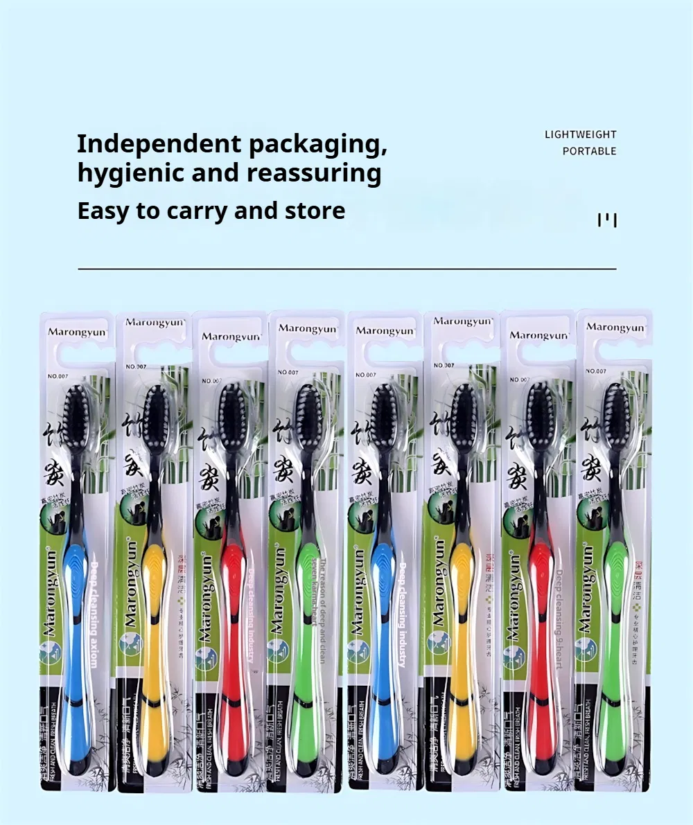 Wholesale Custom Adult Toothbrush with Super Soft Nylon Bristles Plastic Handle for Home Use Sensitive Teeth Care