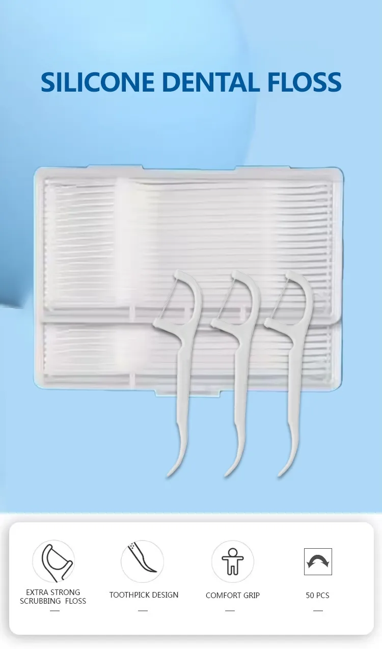 Biodegradable Toothpicks with Natural Handle Silicone Dental Floss