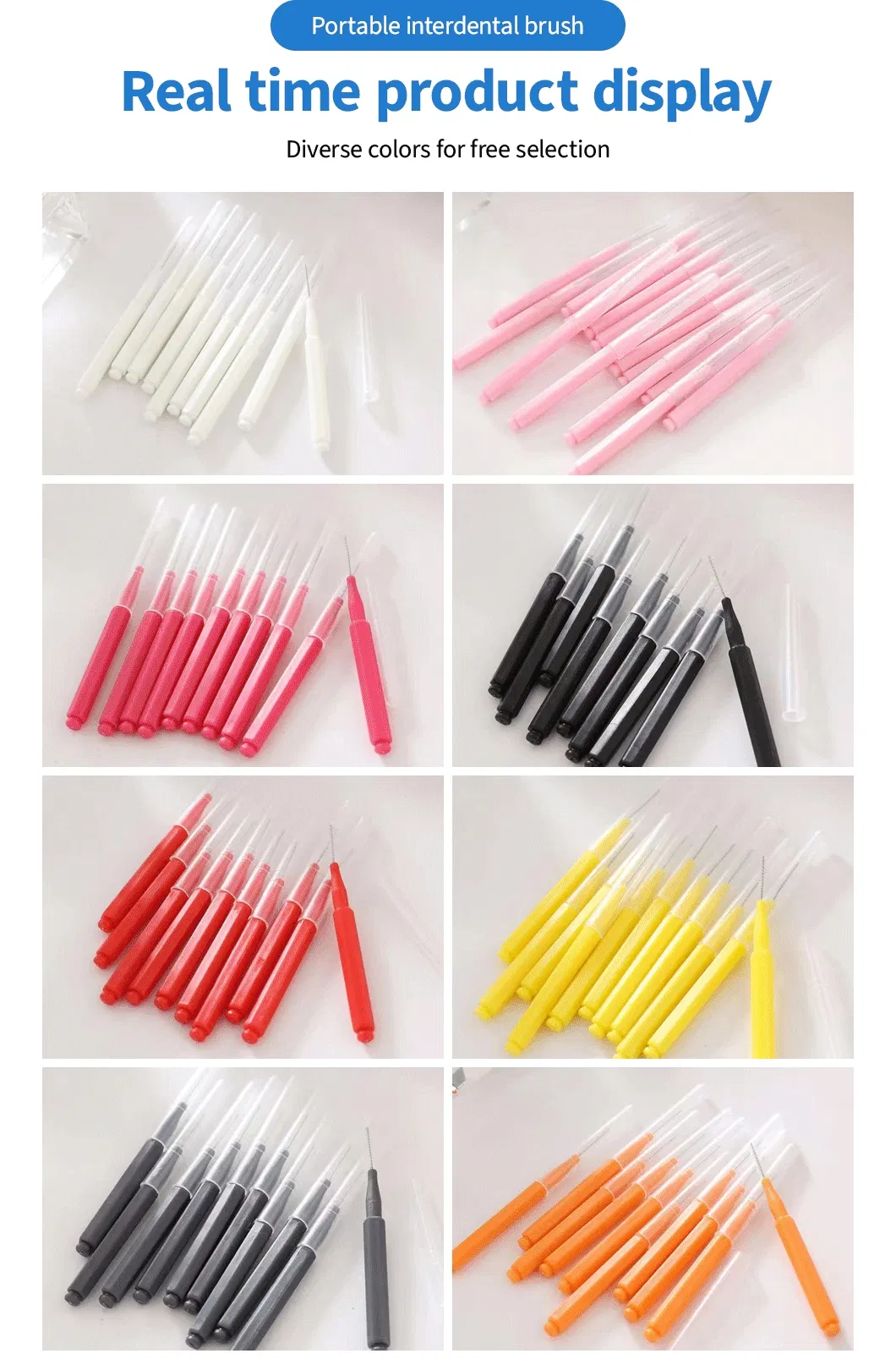 Orthodontic Interdental Brush Teeth Brush for Bracers to Use Plastic Disposable Interdental Brush