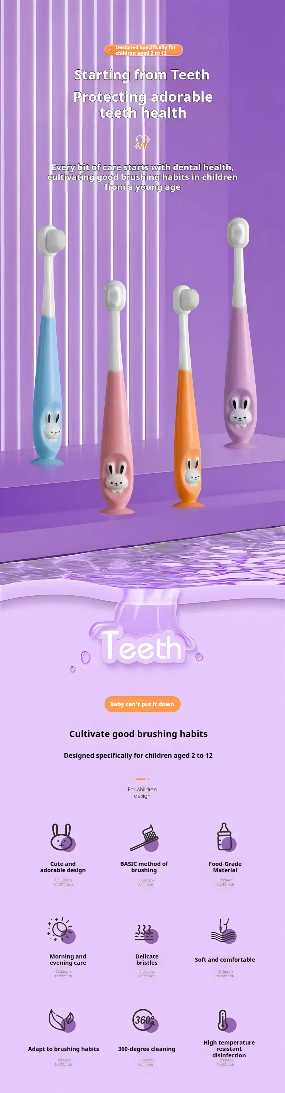 Mesure High Quality Plastic Toothbrush Manual in Stock 12PCS Each Display Box Cepillo De Dients