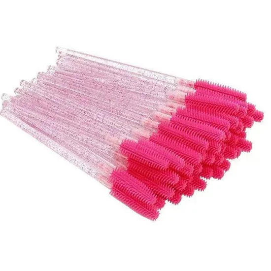 Wholesale 50PCS/Pack Plastic Sparkle Mascara Brushes for Make up and Eyelash Extension Cleanser Brush Wholesale