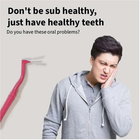 L-Shaped Interdental Brush Mini Portable Travel Toothbrush for Teeth Cleaning