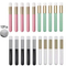 New Arrival Reusable Microfiber Brush Wooden Handle Eyelash Facial Cleaner Shampoo Brush for Makeup Removal