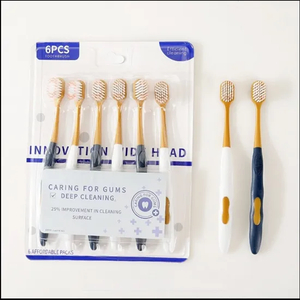 FDA Approved Adult Plastic Toothbrush with Soft Nylon Bristles for Deep Cleaning