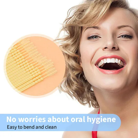 Double-Ended Toothpick Interdental Brush Eco-Friendly Fishbone Style Interdental Brush Toothpick