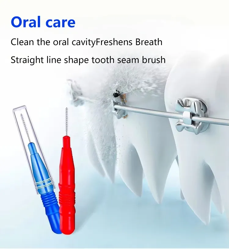 Factory Directly Supply Good-Quality Recycble Rubber Handle Interdental Brushes Refils Soft Deep Clean Toothpick Brush
