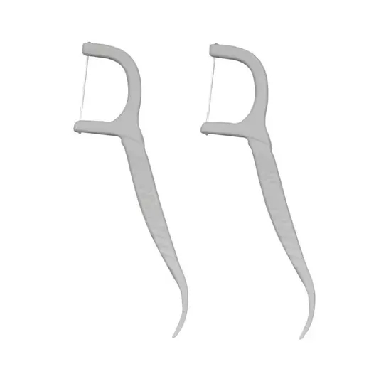 Good Quality Dual-Action Dental Flosser/Flosspicks in Tailored Packaging Silicone Dental Floss
