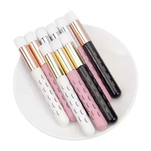 Custom Cosmetic Pink Wholesale Cleaning Small Care Lash Nose Brush Facial Cleaning